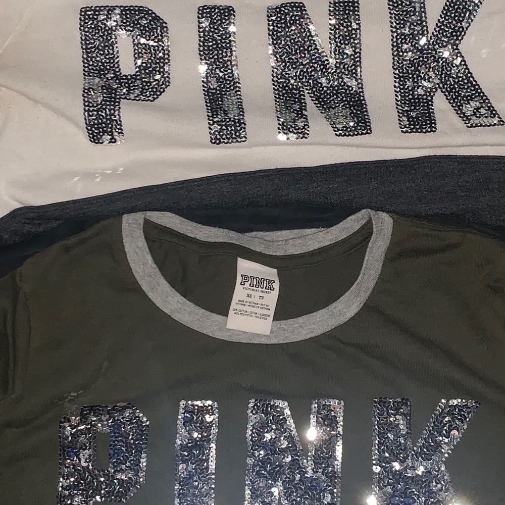 VS PINK BLING 3/4 SLEEVE BUNDLE